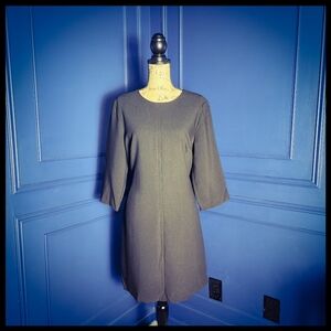 Vince Camuto Black Waist Tie Shift Dress